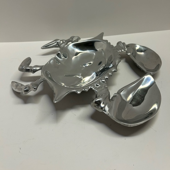Wilton Armetale Sea Life Coastal Crab Chip/Dip Crab/ Shrimp  Metal Serving Tray - Picture 13 of 15